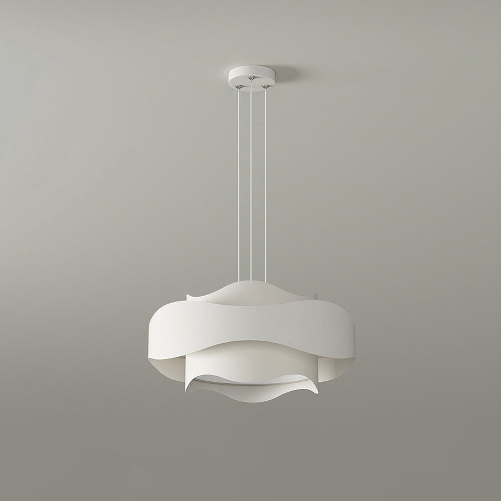 Arisha Art Deco Flower Shape Pendant Light, White