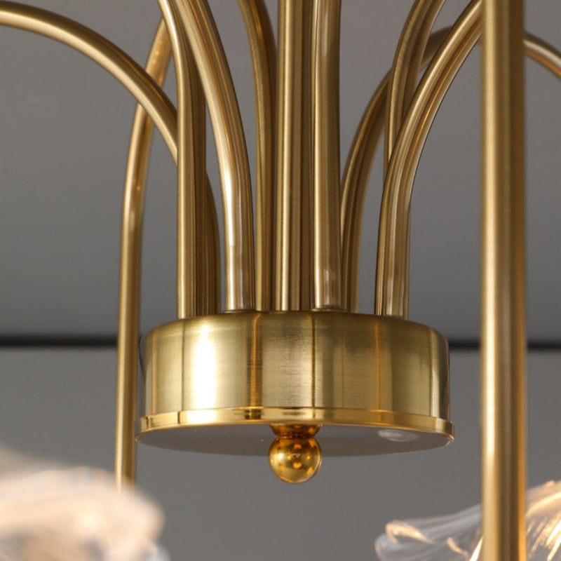 Valentina Nordic LED Chandelier Gold Glass Living/Dining Room/Bedroom