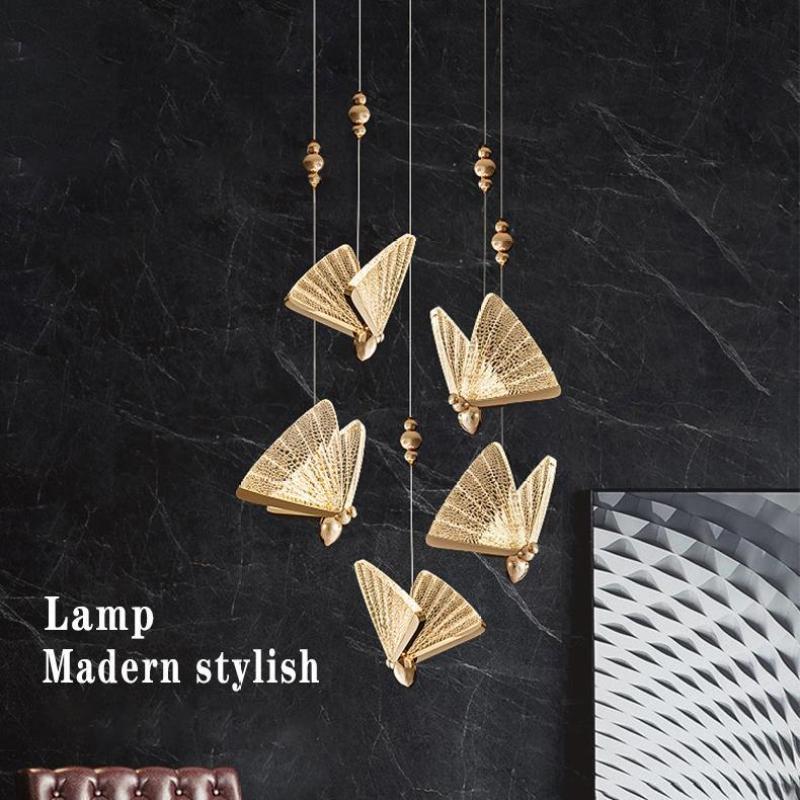 Arisha Art Deco Butterfly Pendant Light, 2 Color