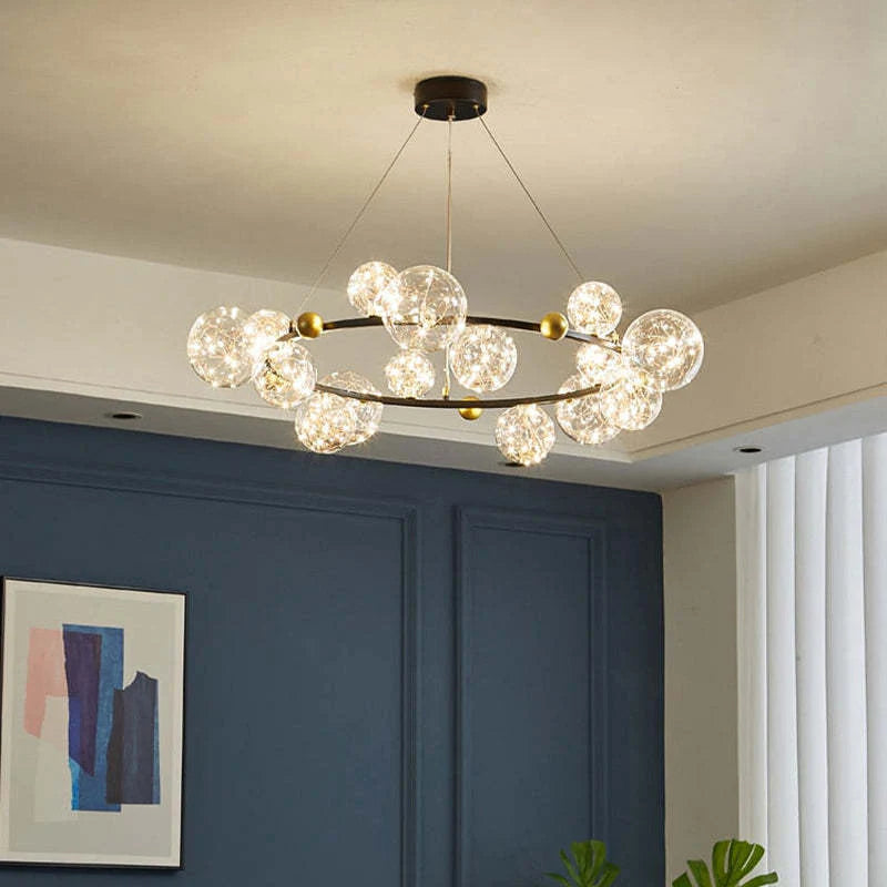 Valentina Art Deco Luminous Sphere Cluster Glass Pendant Light
