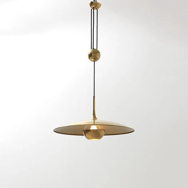 Arisha Minimalist Metal Pendant Light, Gold