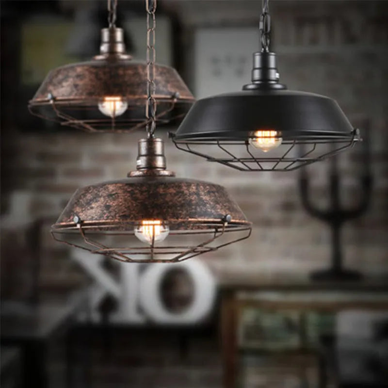 Epoch Rustic Black Industrial Pendant Light Shade, Outdoor/Indoor
