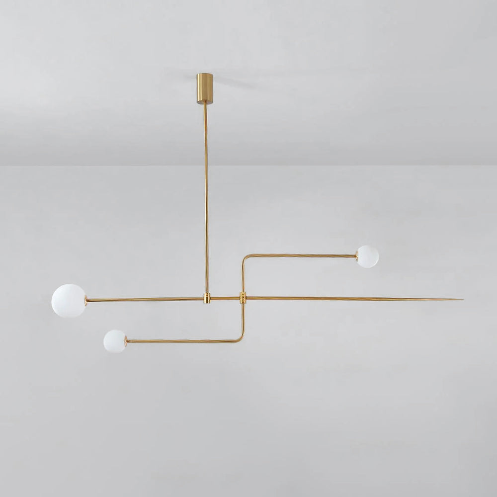 Arisha Minimalist Linear Mobile Pendant Light, Black
