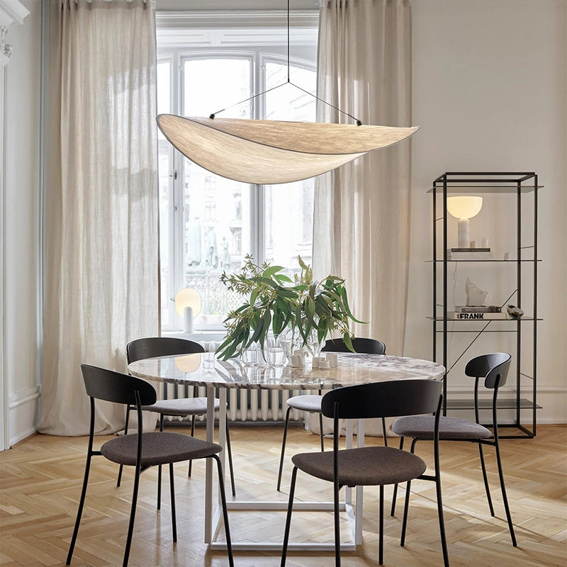 Ritta Vintage Art Deco Pendant Light Metal Silk White Living Room/Hall/Art Gallery