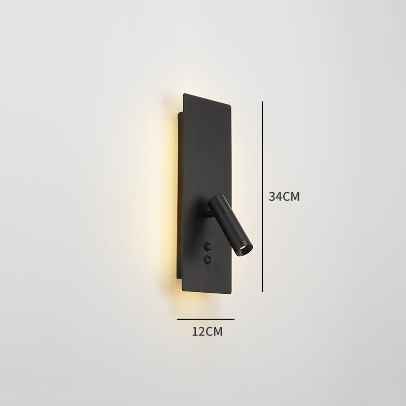 Ray Modern Flashlight Metal/Acrylic Wall Lamp Spotlight, Gold/Black/White
