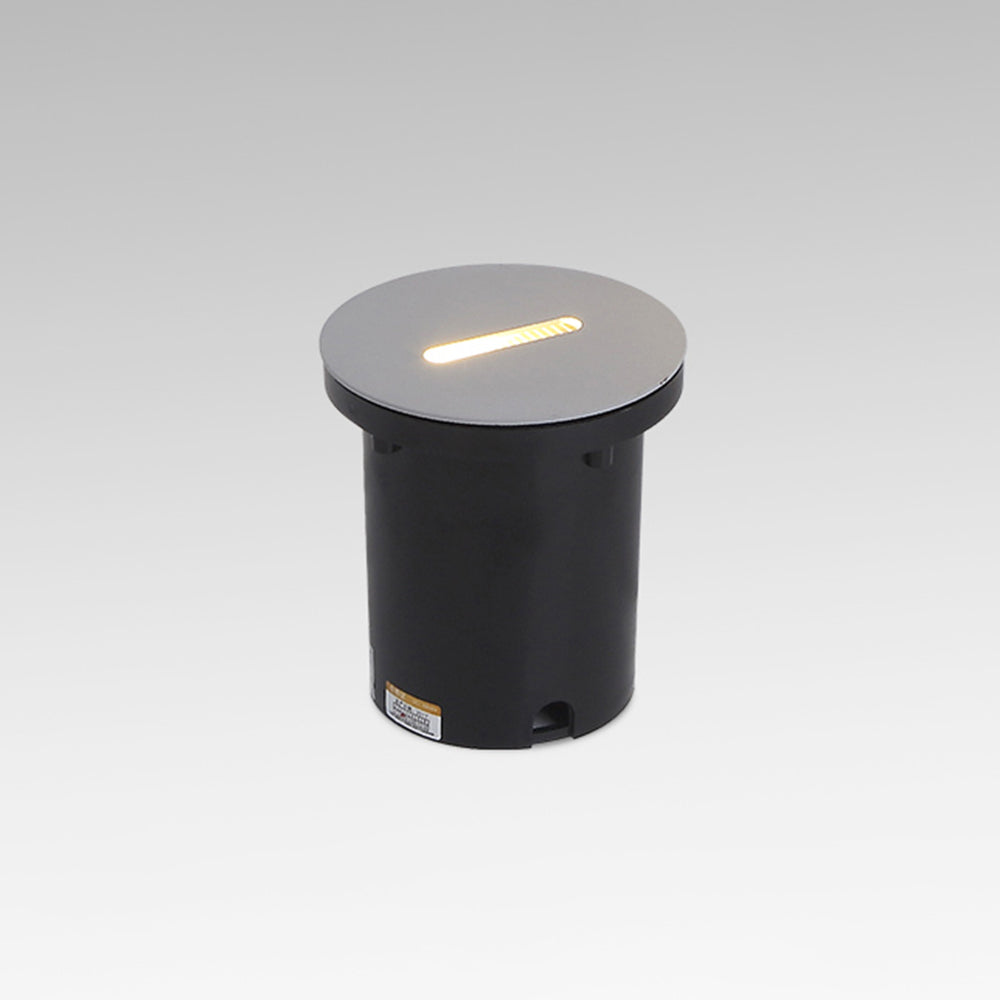 Ray Modern Metal Square/Circular Outdoor Deck/Step Light, Black