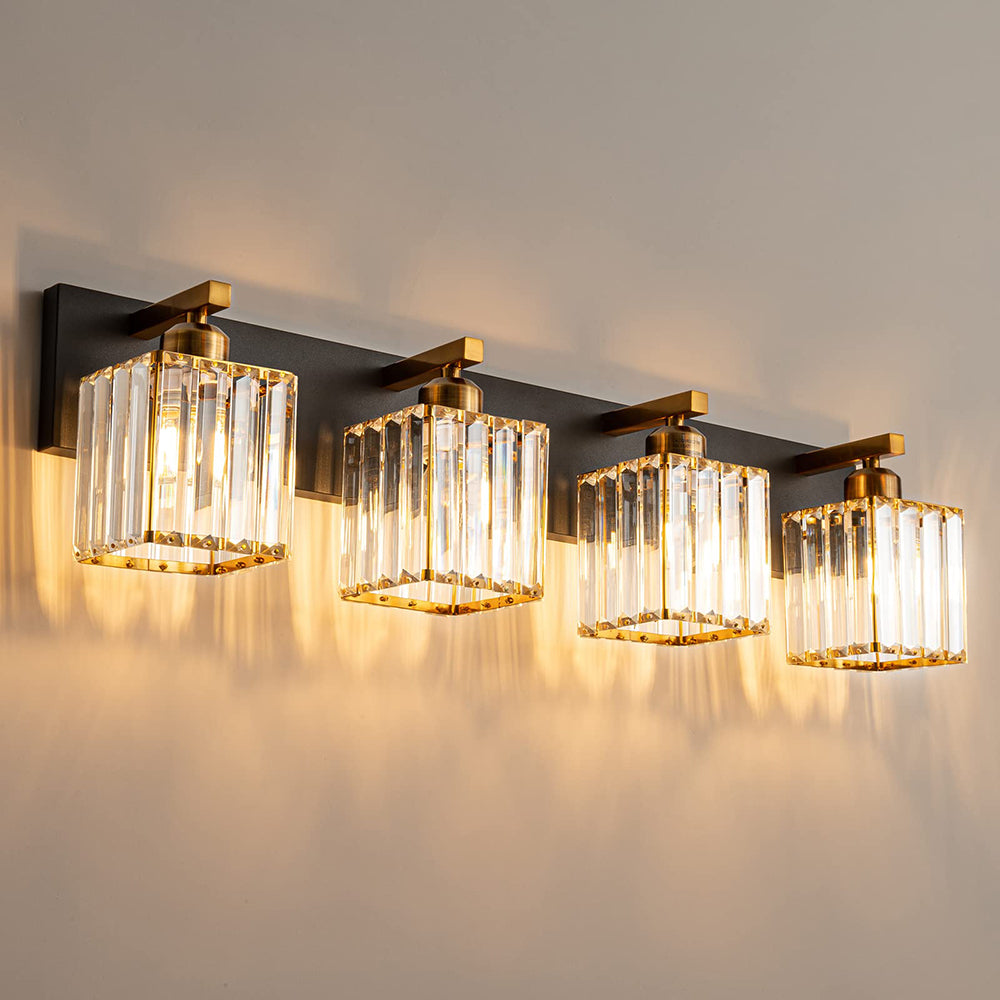 Kristy Vintage LED Metal/Crystal Wall Lamp For Mirror, Gold