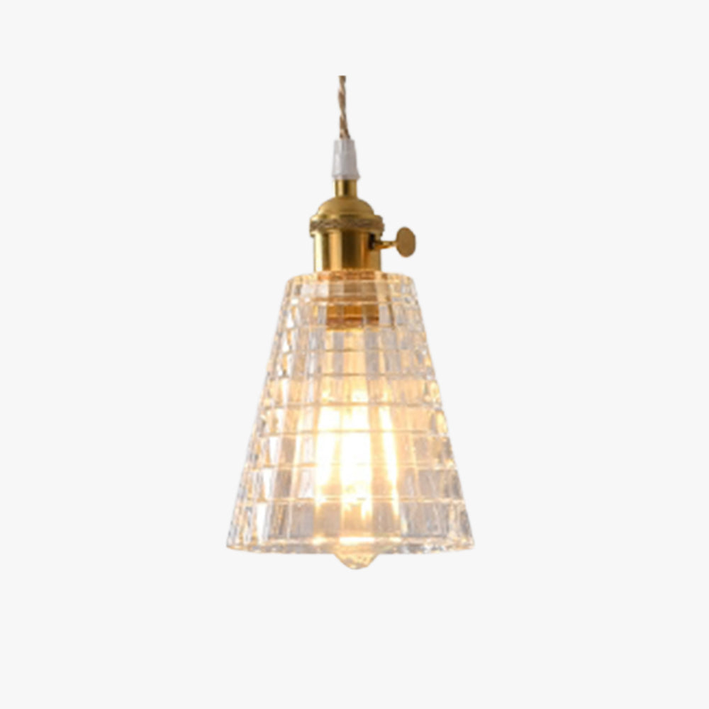 Valentina Art Deco Blown Brass & Glass Pendant Light, 7 Styles