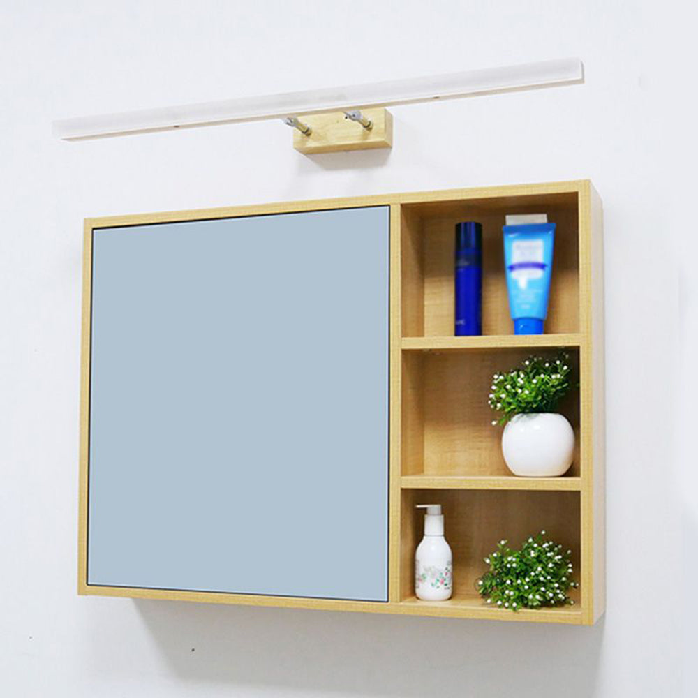 Muto Classic Wood Stretchable Mirror Vanity Bathroom Wall Lamp