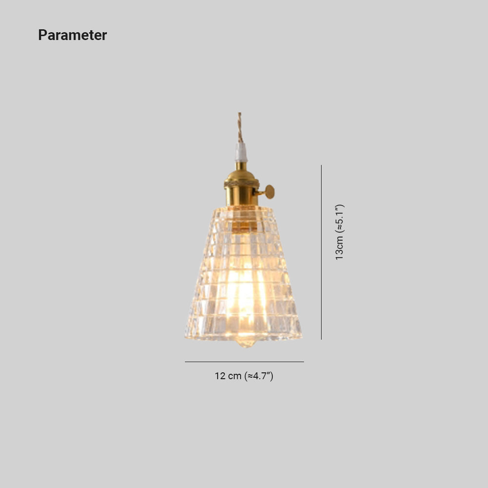 Valentina Art Deco Blown Brass & Glass Pendant Light, 7 Styles