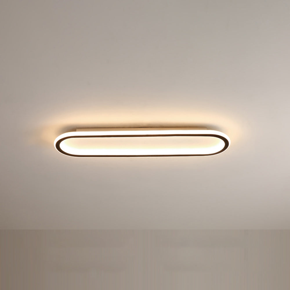 Arisha Modern Rectangular Flush Mount Ceiling Light Black Gold Rose Gold