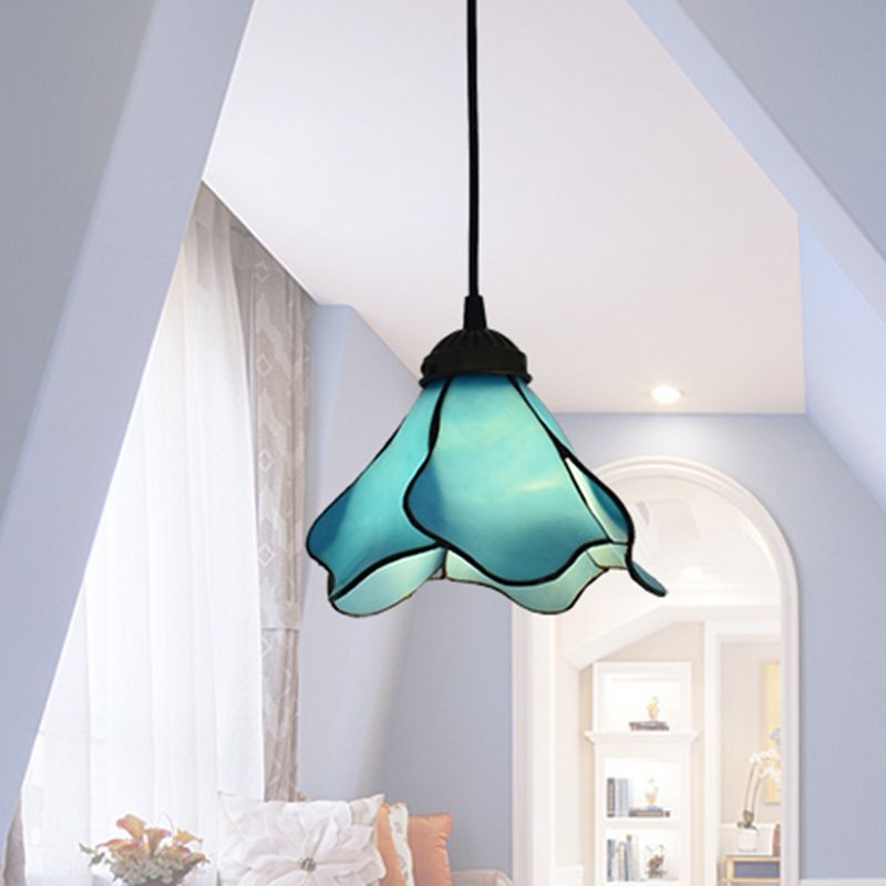 Arisha Flower Resin Pendant Light, Blue/Pink, 1/3 Heads