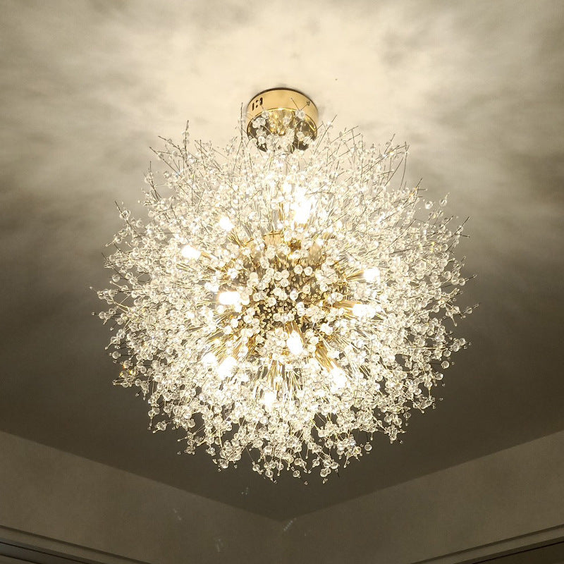 Arisha Elegant Dandelion Minimalist Luxury Pendant Light, Gold/Chorme