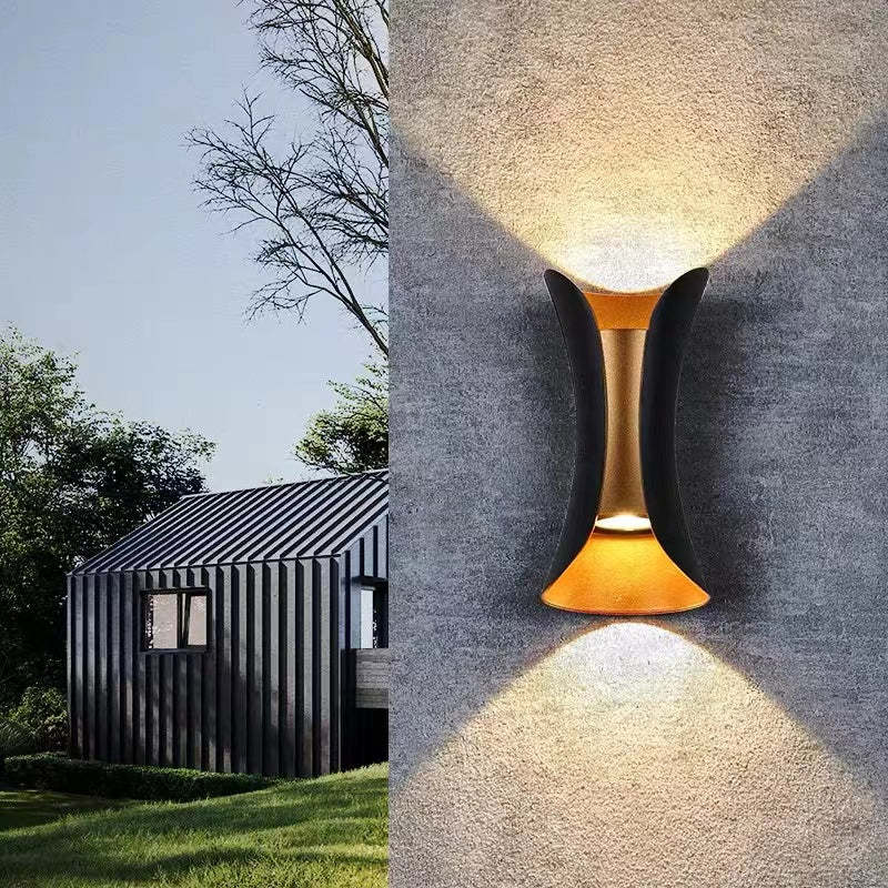 Ray Curved Outdoor Wall Mounted Led Lamp
