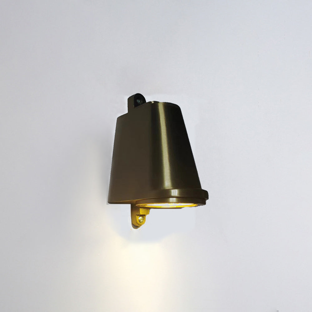 Ray Industrial Metal Bell Shaped Indoor Wall Lamp, Black/Grey/Coppery/Aluminum