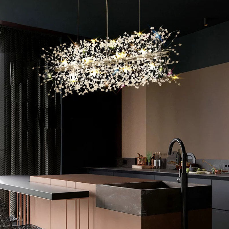 Arisha Creative Art Chandelier Crystal Pendant Light for Dining Room