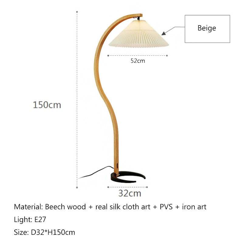 Muto Unique LED Floor Lamp, Wood/Metal, Living Room