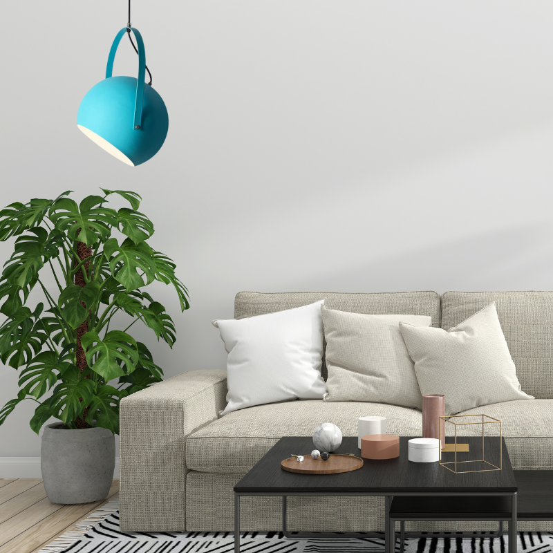 Aira Colorful Art Deco Pendant Light, Spherical, Bedroom