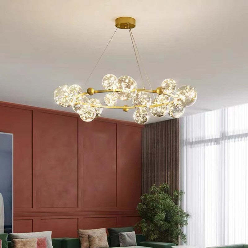 Valentina Art Deco Luminous Sphere Cluster Glass Pendant Light