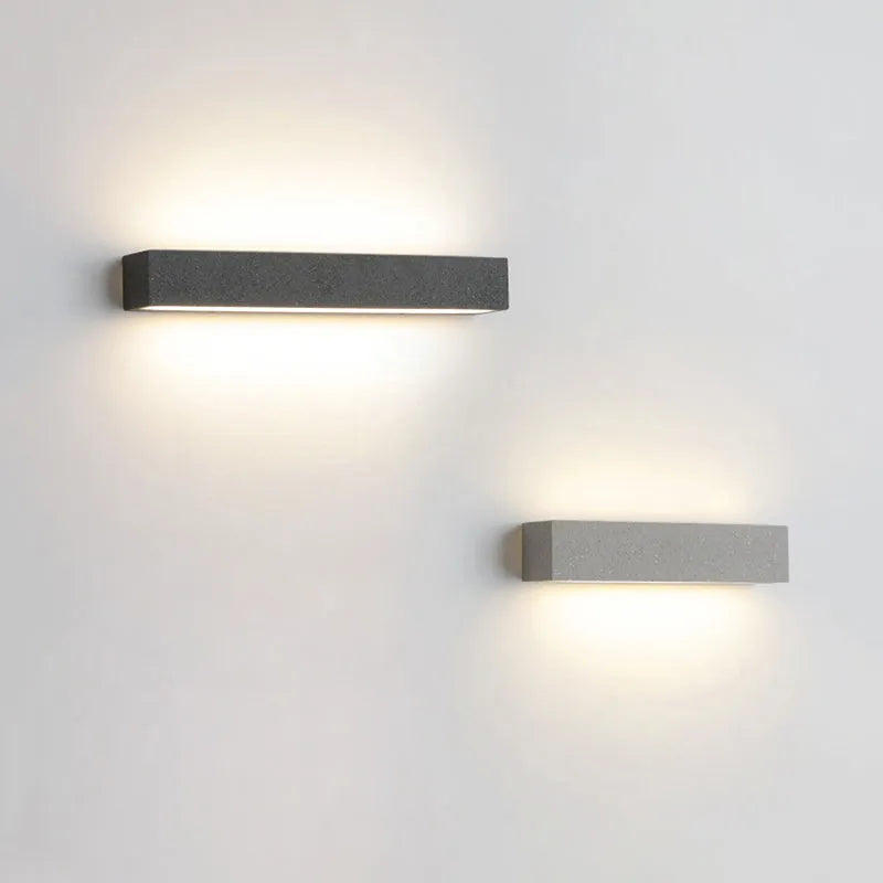 Ray LED Outdoor Wall Lamp, Black & White