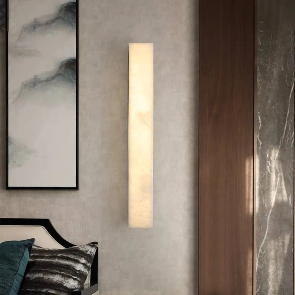 Ray Modern Rectangular Resin Outdoor Wall Lamp, White