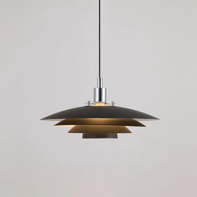 Arisha Contemporary Minimalist Frisbee Shaped Metal Pendant Light