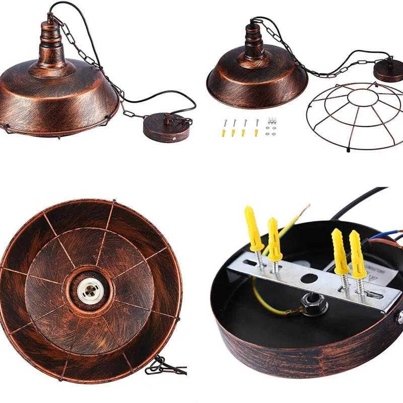 Epoch Rustic Black Industrial Pendant Light Shade, Outdoor/Indoor
