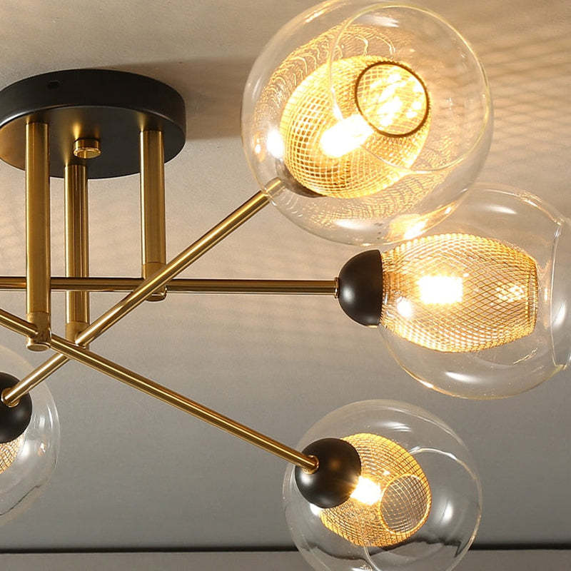 Valentina Industrial Glass Globe Chandelier LED, 6 Style