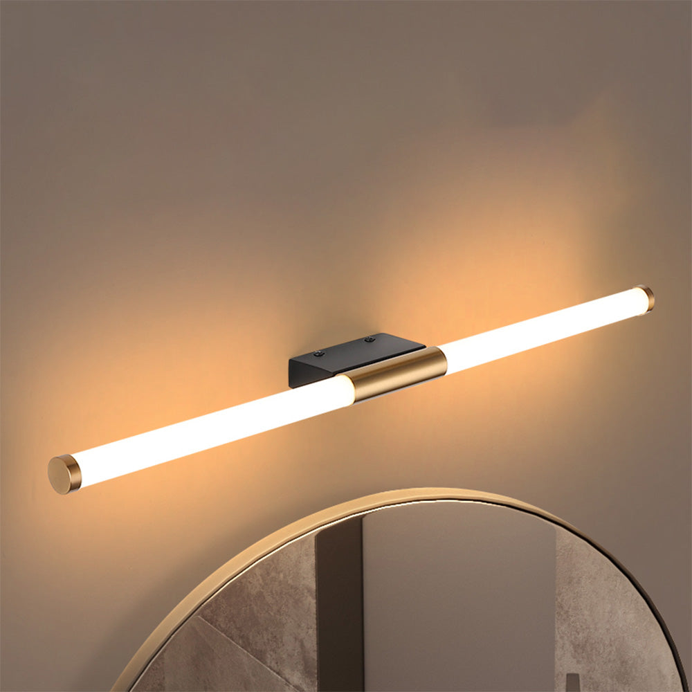 Arisha Modern Linear Cooper White Mirror Front Wall Lamp