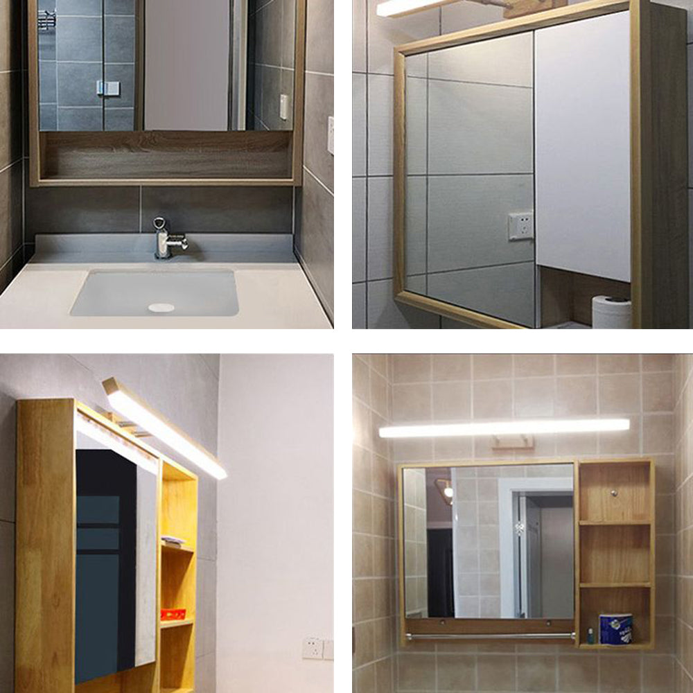 Muto Classic Wood Stretchable Mirror Vanity Bathroom Wall Lamp