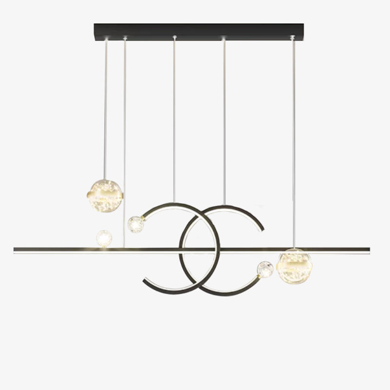 Arisha Pendant Light Double-C, Gold/Black Starry-sky