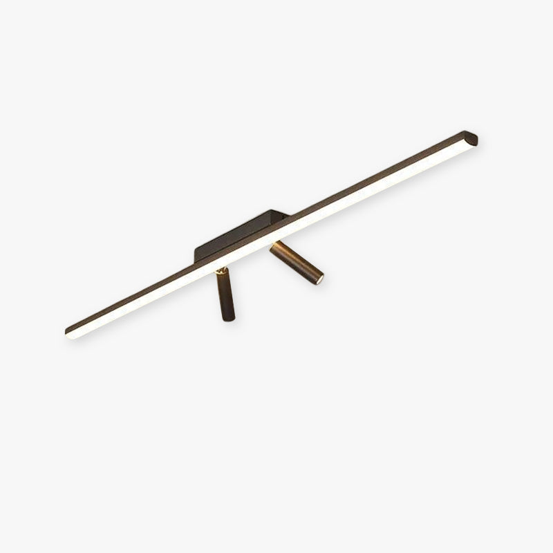 Aim Simple Metal Linear LED Ceiling Light Spotlight Black