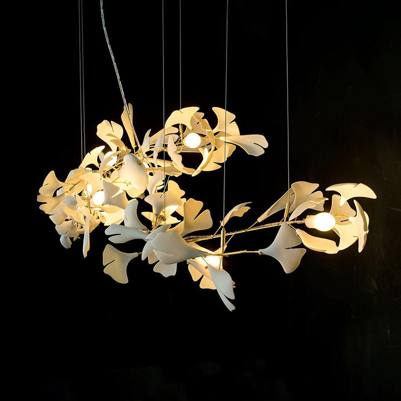 Olivia Luxury Ceramic Chandelier Large Foyer, Gingko leaf, Living Room