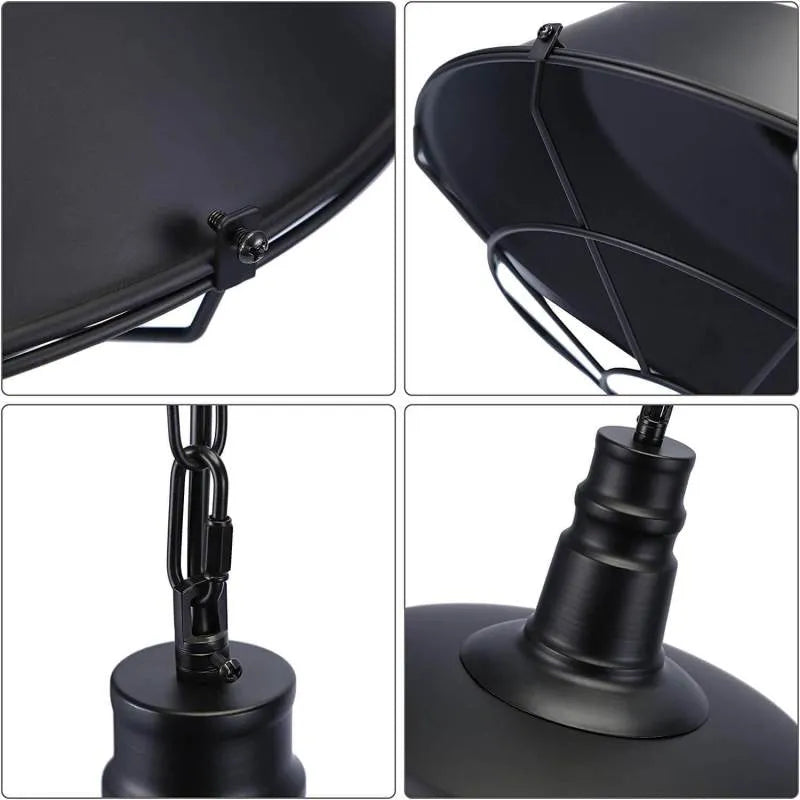 Epoch Rustic Black Industrial Pendant Light Shade, Outdoor/Indoor