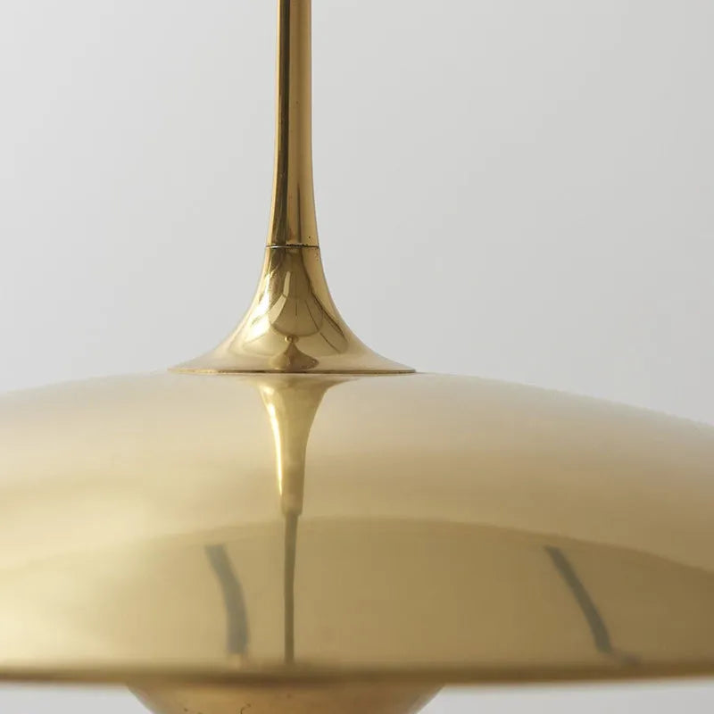 Arisha Minimalist Metal Pendant Light, Gold