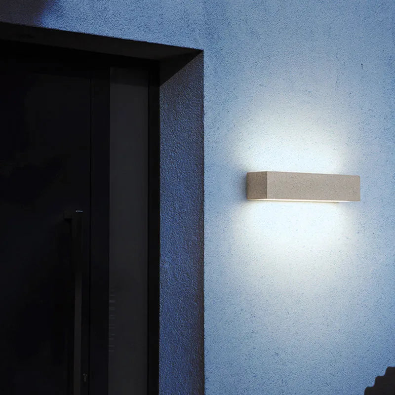 Ray LED Outdoor Wall Lamp, Black & White