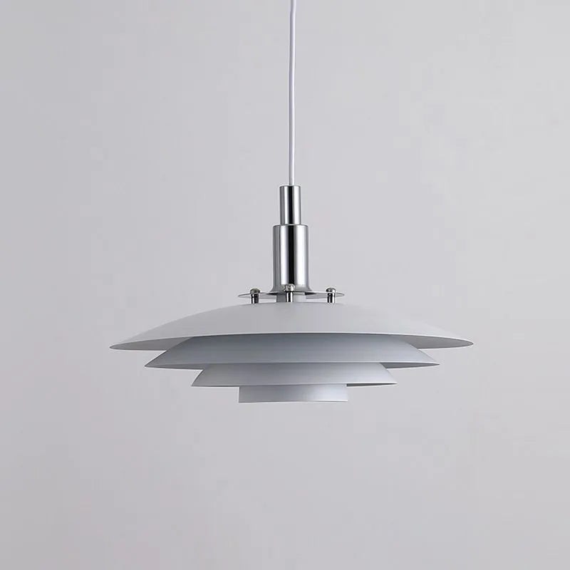 Arisha Contemporary Minimalist Frisbee Shaped Metal Pendant Light