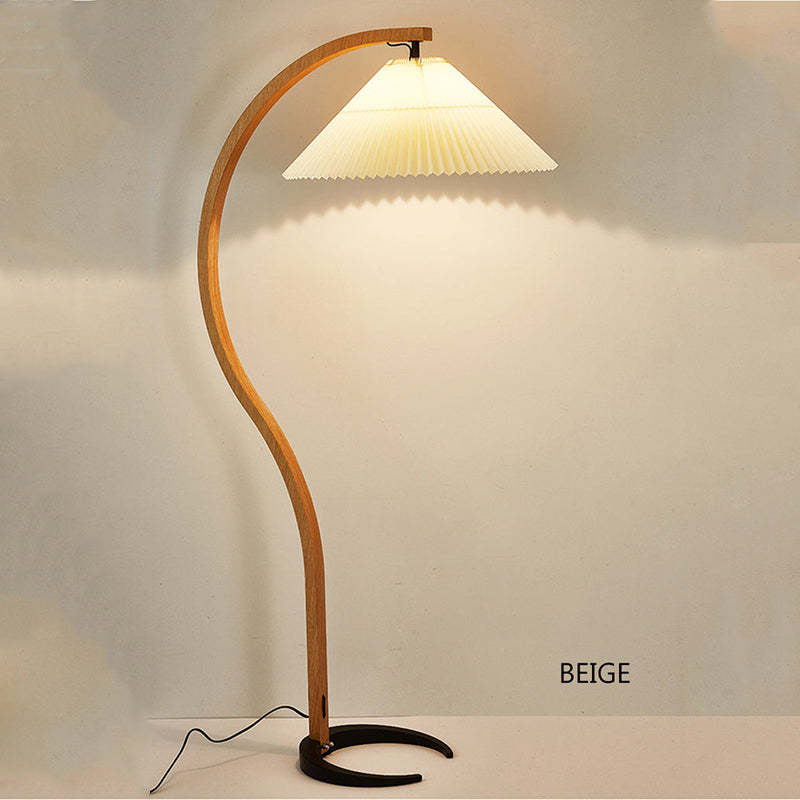 Muto Unique LED Floor Lamp, Wood/Metal, Living Room