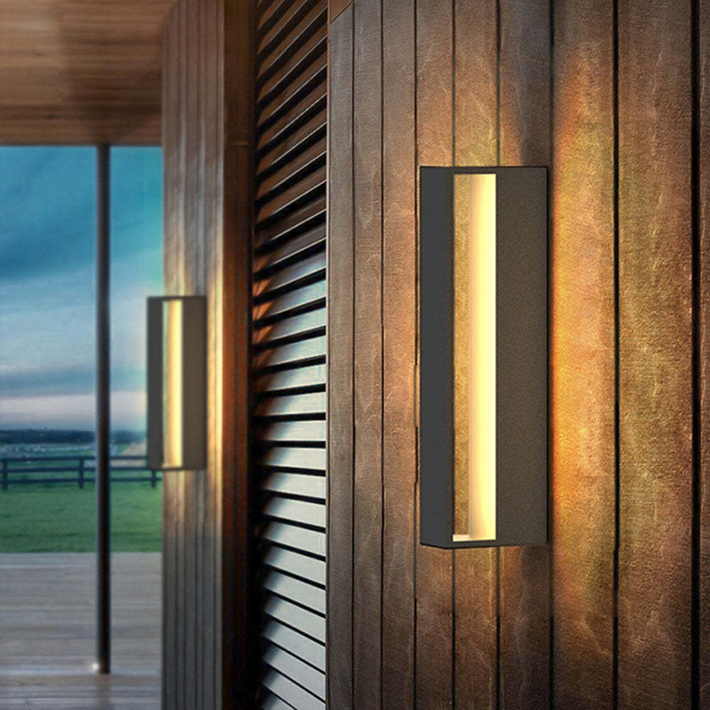 Ray Modern Hollow Outdoor Wall Lamp, Black/White