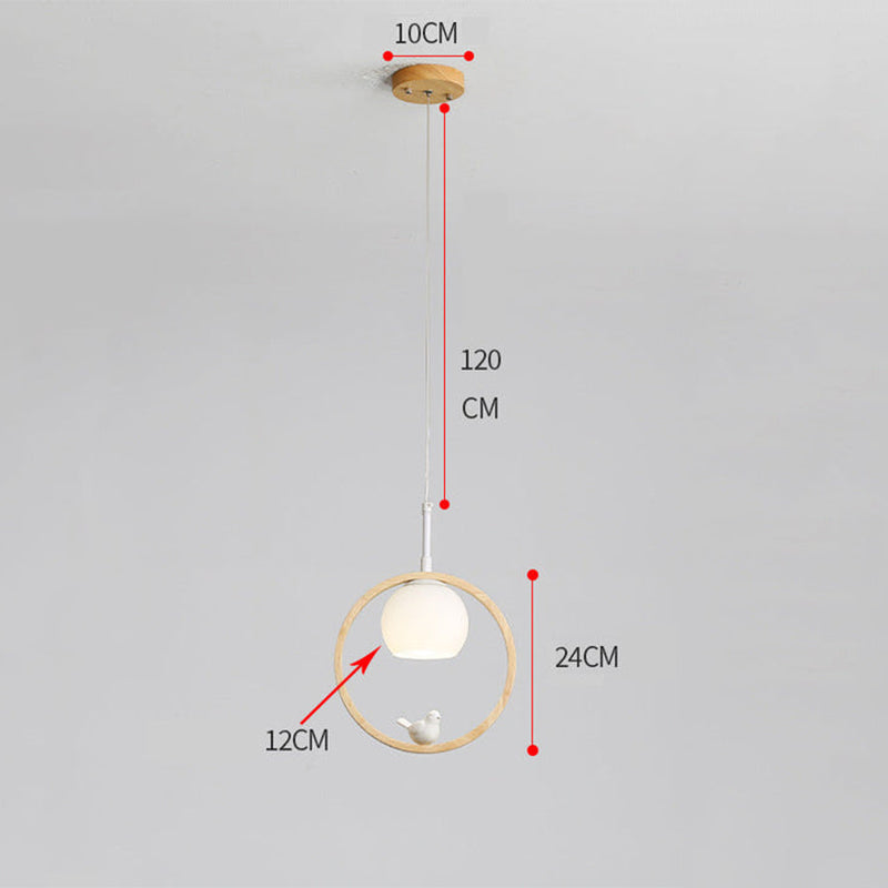 Arisha Wood Bird Aisle Pendant Light Staircase Porch Light