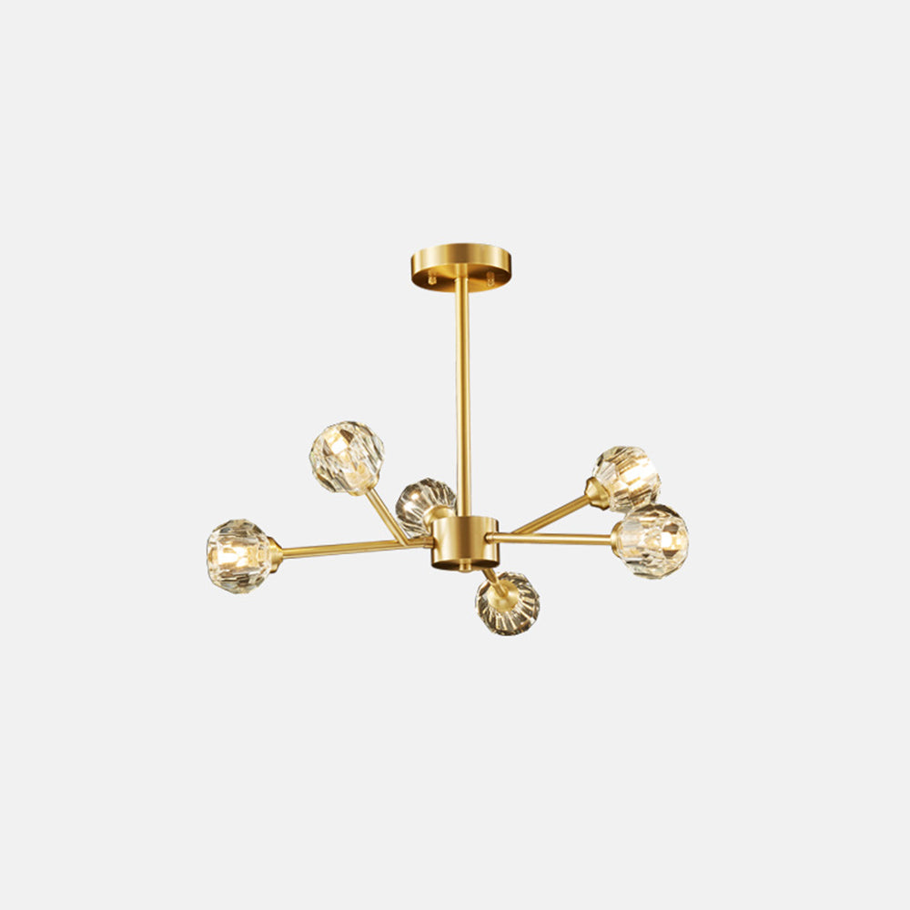 Valentina Modern Blown Metal Pendant Light, Gold