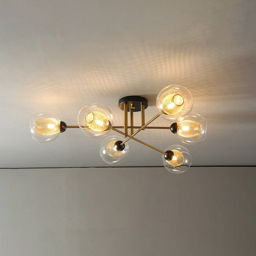 Valentina Industrial Glass Globe Chandelier LED, 6 Style