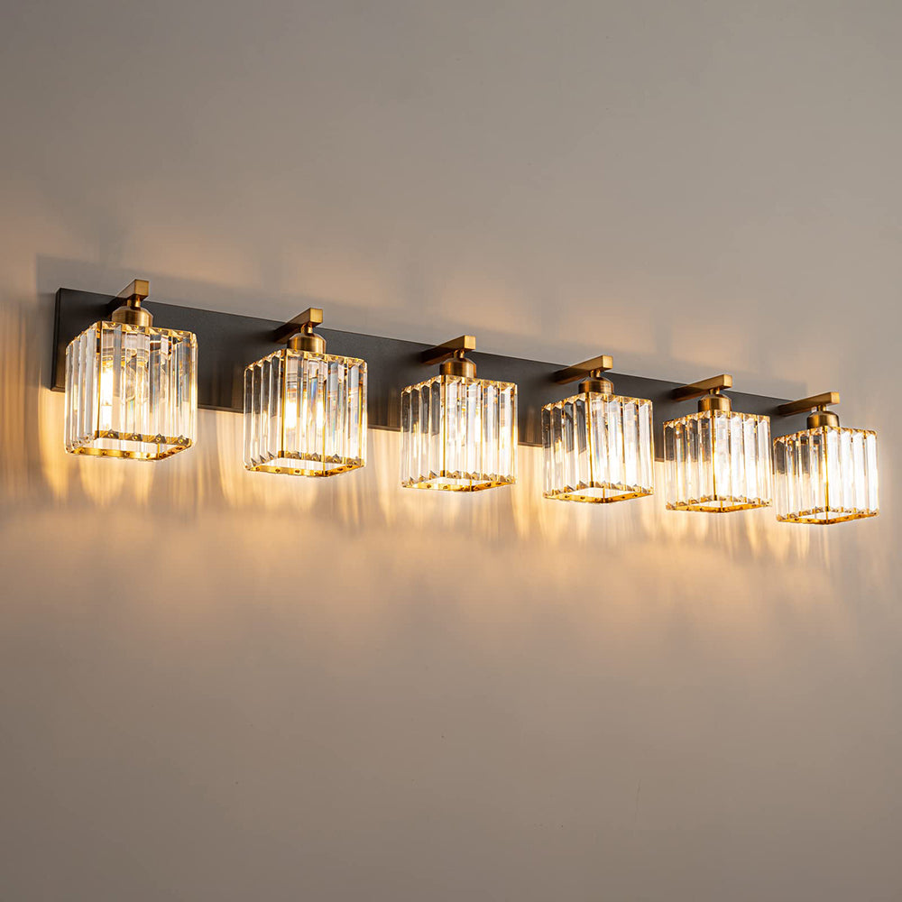 Kristy Vintage LED Metal/Crystal Wall Lamp For Mirror, Gold