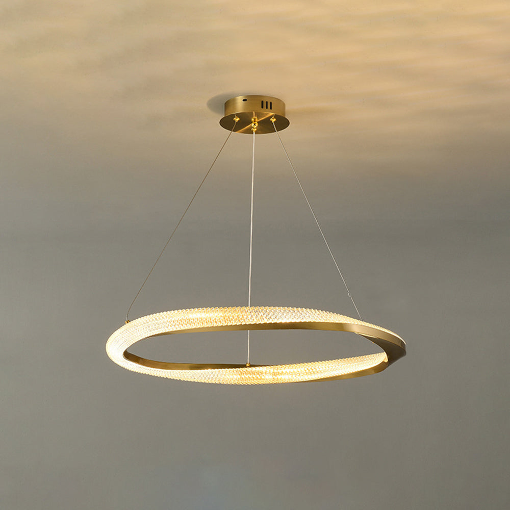 Arisha Minimalist Ring Spiral Shape Pendant Light,Gold