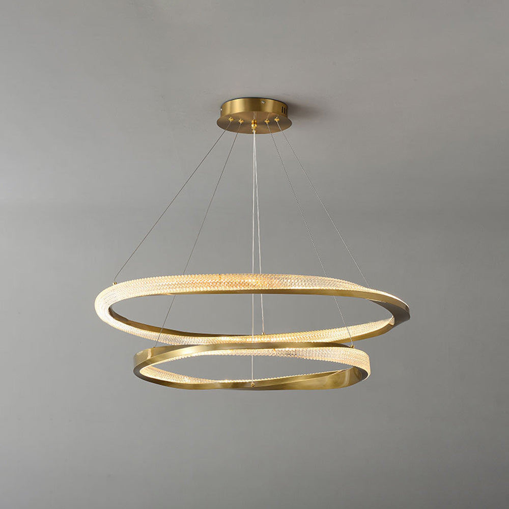 Arisha Minimalist Ring Spiral Shape Pendant Light,Gold