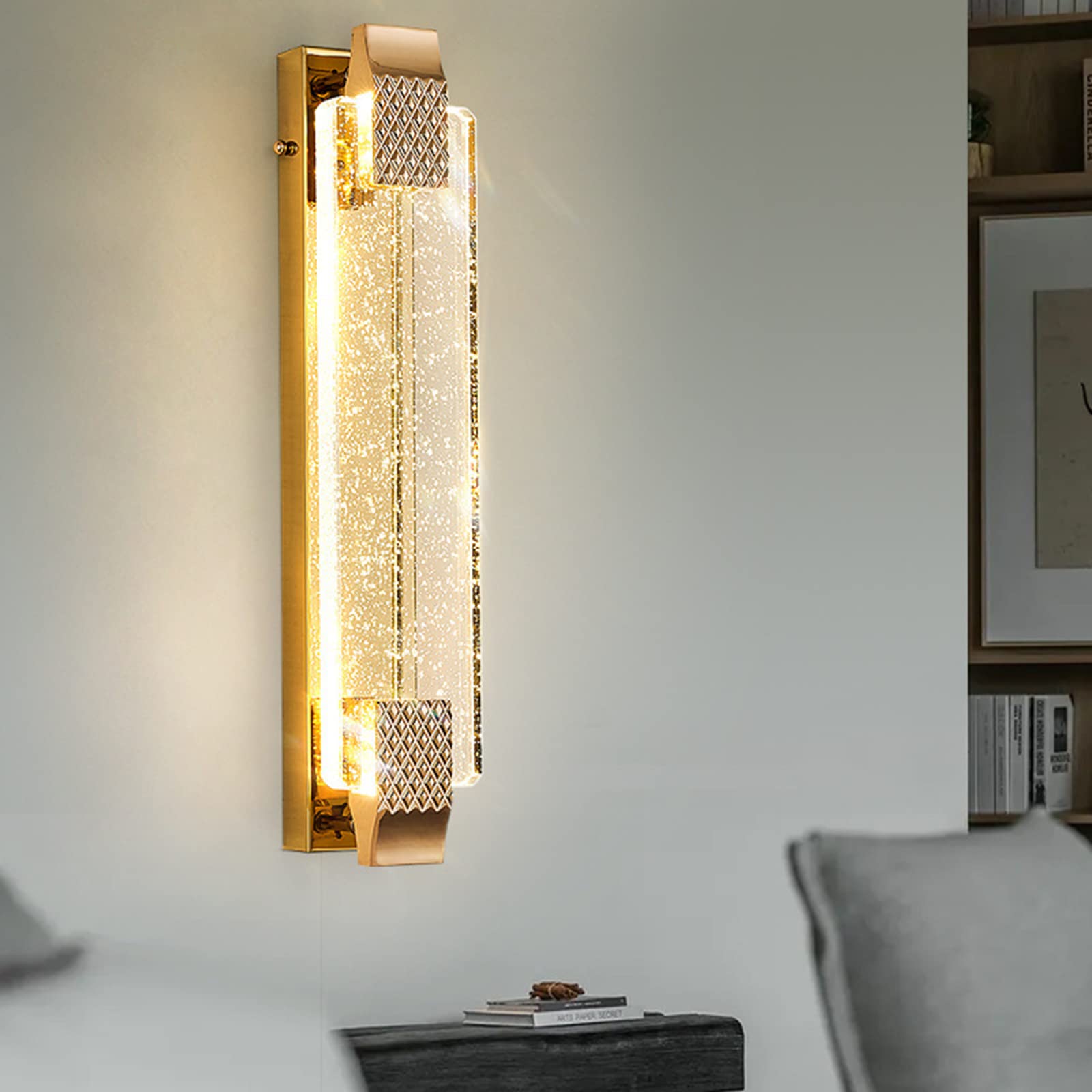 Arisha Modern Indoor Wall Lamp Metal/Glass Living Room/Dining Room