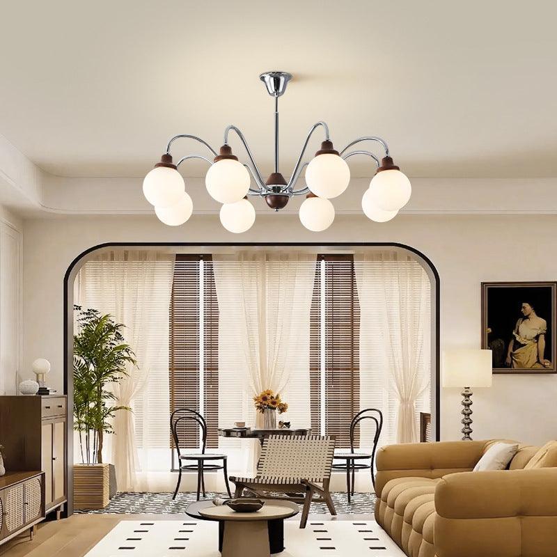 Valentina French LED Chandelier Chrome Gold Living Room/Bedroom