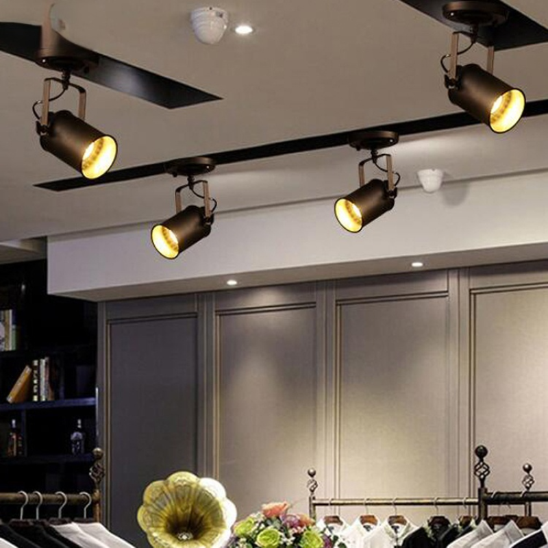 Silva Vintage Adjustable Semi-Flush Mount Ceiling Light, Black