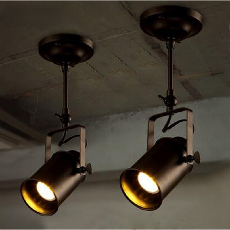 Silva Vintage Adjustable Semi-Flush Mount Ceiling Light, Black