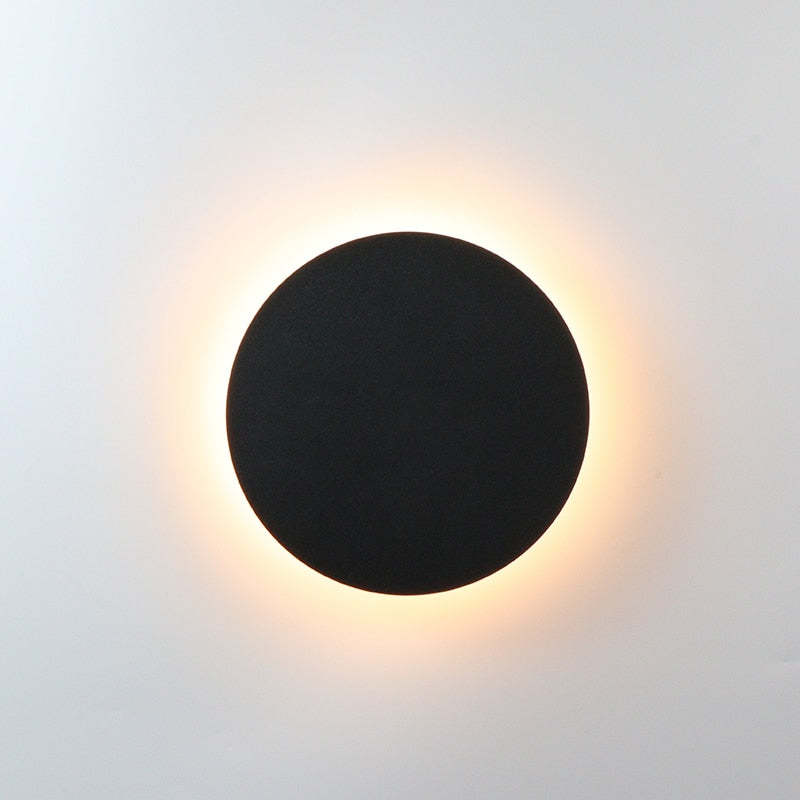 Ray Minimalist Round/Square Outdoor Wall Lamp LED, Black/White